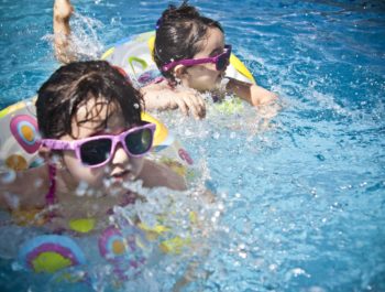 Enjoying swimming